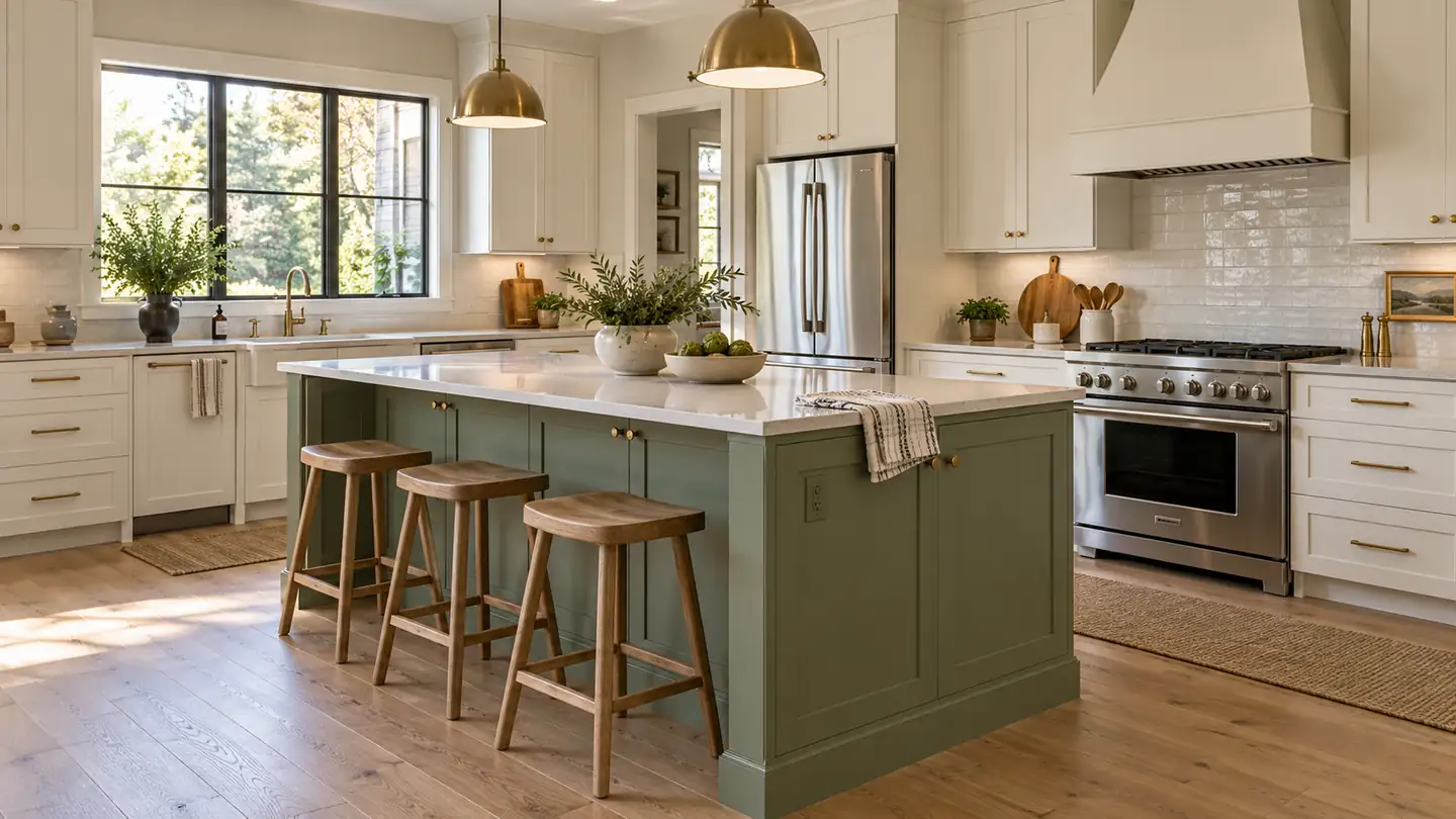 Sage green island